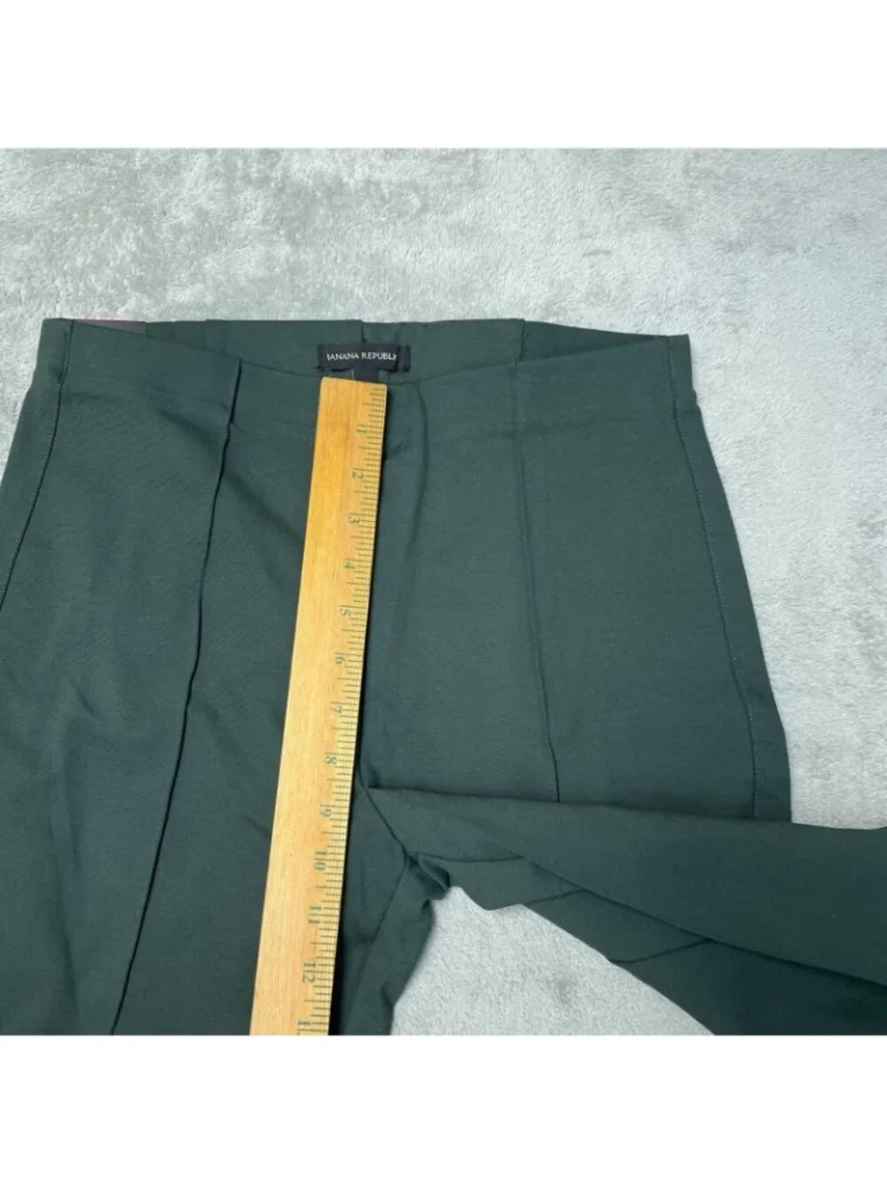 NWT Banana Republic Women's M Green Ponte Pants Slim Leg C0443